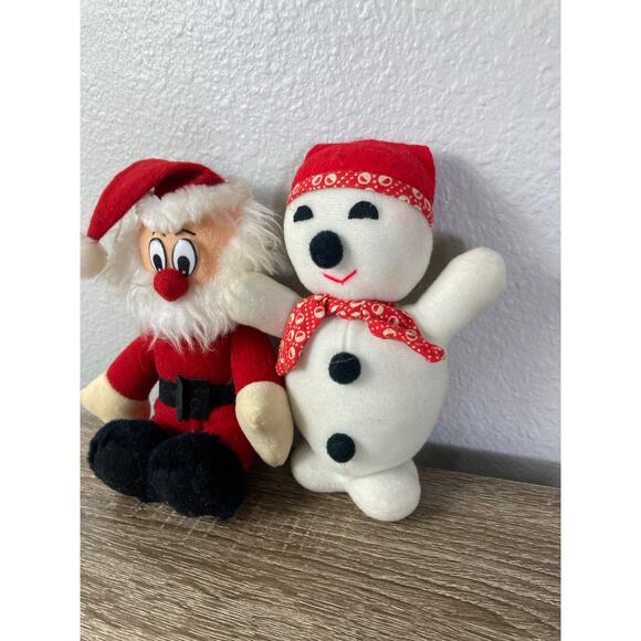 Vintage Nadel & Sons Santa‎ Claus & Snowman Plush Dolls Stuffed Christmas Decor - Picture 6 of 10
